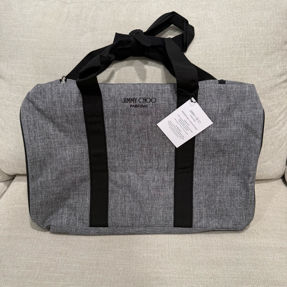 Jimmy Choo Parfums Gray Black Weekend Bag - Picture 4 of 7